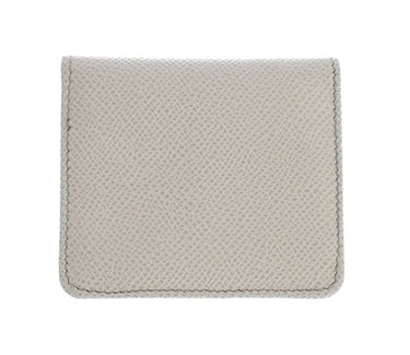 Sleek White Leather Condom Case Wallet